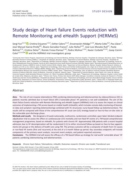 Study design of Heart failure Events reduction withRemote .